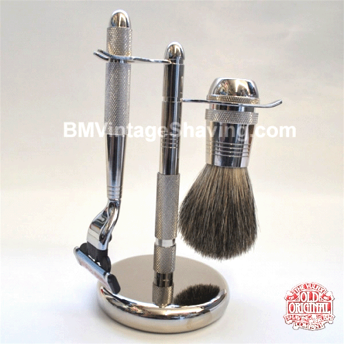 Vulfix 3 piece Shaving Set Chrome