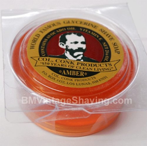 Colonel Conk Glycerin Shaving Soap, Amber, Original Formula