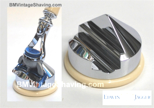 Edwin Jagger Mach 3 and Fusion Razors Cone Stand Chrome