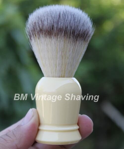 Synthetic Hair Shaving Brush -  Ivory Handle