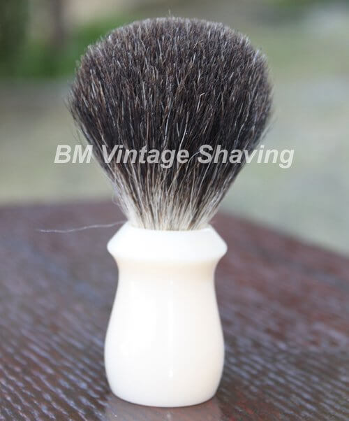 Black Badger Shaving Brush - Faux Ivory