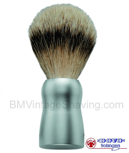 Dovo Silvertip Shaving Brush, Aluminum Handle