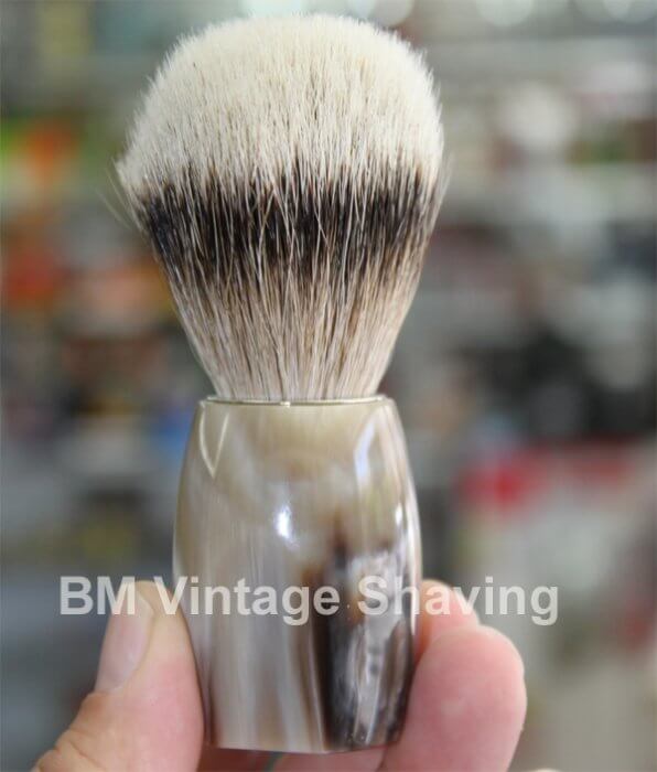 Dovo Silvertip Shaving Brush Buffalo Horn Handle