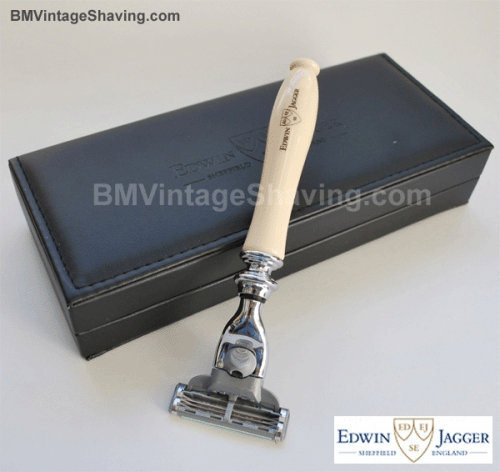 Edwin Jagger Faux Ivory Chatsworth Mach 3 Razor