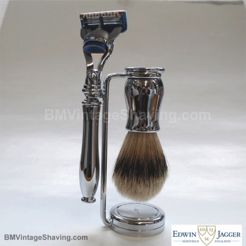 Edwin Jagger Fusion Shaving Set Chrome