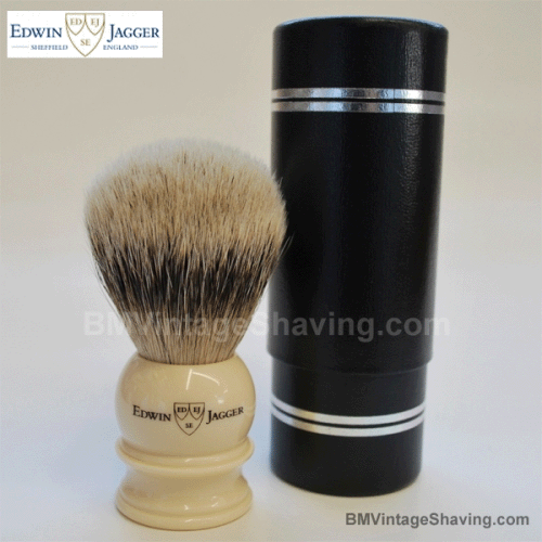 Edwin Jagger Shaving Brush Silver Tip Badger Medium