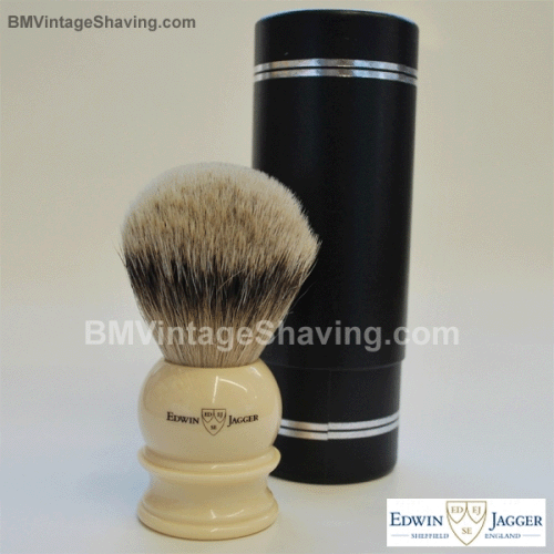 Edwin Jagger Shaving Brush Silver Tip Badger XL