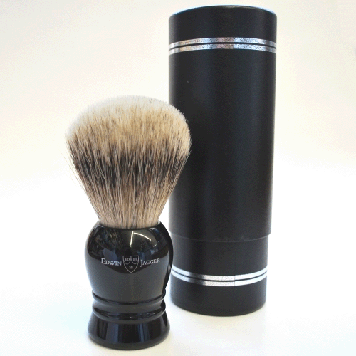 Edwin Jagger Shaving Brush Ebony Super Badger XL