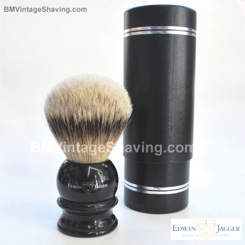 Edwin Jagger English Shaving Brush, Silver Tip Badger XL