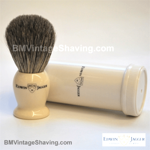 Edwin Jagger Ivory Travel Shaving Brush Best Badger