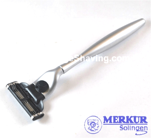 Merkur Mach3 Safety Razor Satin Finished Concave Grip