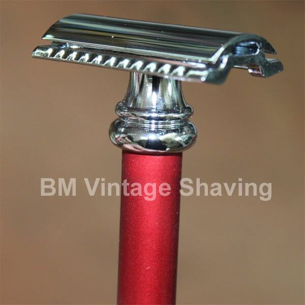 Merkur Barber Pole Double Edge Safety Razor 38C Alum Red