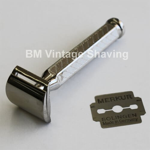 Merkur DE Nickel Plated Moustache Corn Razor