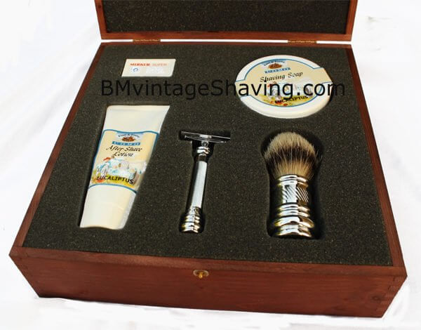 Merkur Barber Pole Complete Shaving Set