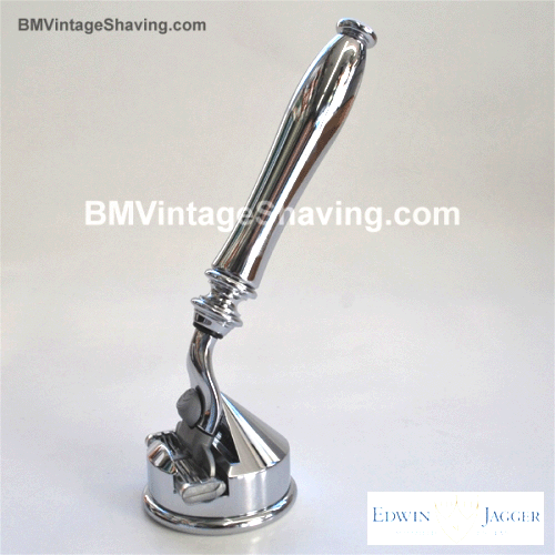 Edwin Jagger Mach 3 Razor with Cone Stand Chrome