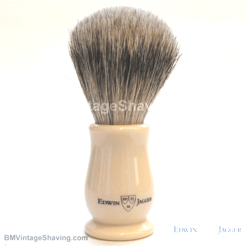 Edwin Jagger Chatsworth Faux Ivory Shaving Brush Super Badger