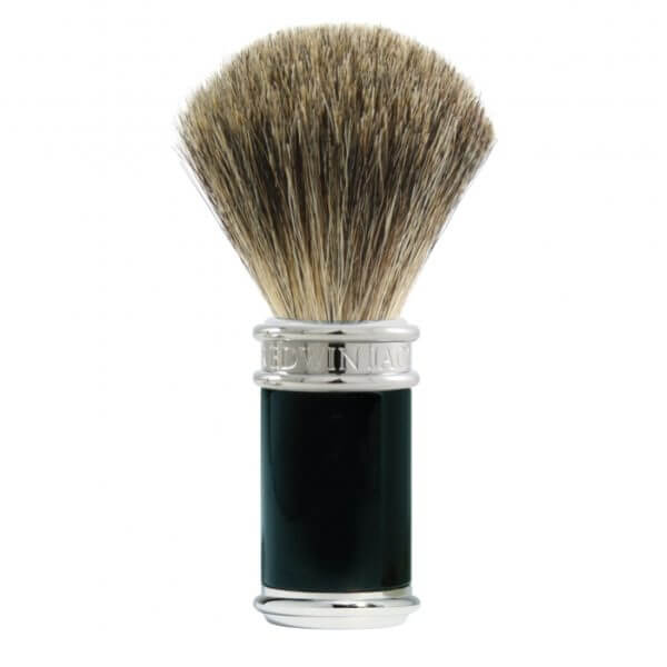 Edwin Jagger Shaving Brush Pure Badger, Ebony Chrome