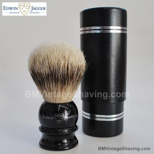 Edwin Jagger - Shaving Brush Imitation Ebony Medium - Super Badger