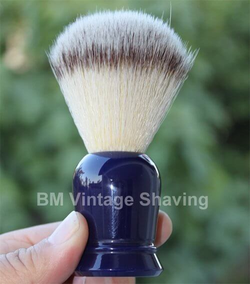 Shaving Brush with Synthetic Hair - Blue Handle