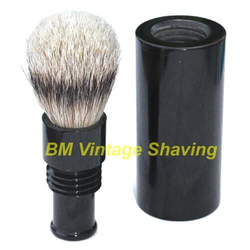 Travel Shaving Brush - Silvertip Badger - Black