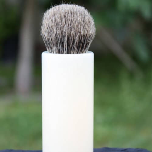 Travel Shaving Brush - Pure Badger ivory