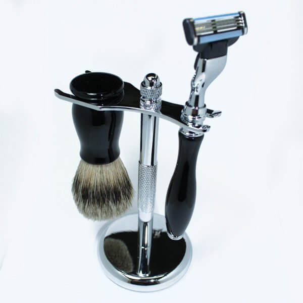 Mach3 and Brush Shaving Set - Ebony