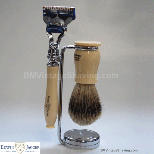 Edwin Jagger Ivory Fusion Shaving Set